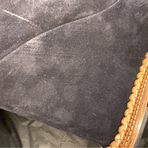 Paloma Barcelo Navy Wedge Boots with Fringe - Picture 8 of 11